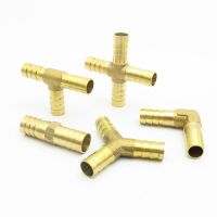 4mm 5mm 6mm 8mm 10mm 12mm 14mm 16mm 19mm 25mm Hose Barb Brass Barbed Straight Elbow Tee Y 2 3 4 Way Pipe Fitting Connector Watering Systems Garden Hos