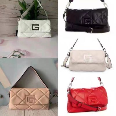 GUESS2021 new European and American fashion soft leather rhombic large G letter shoulder bag
