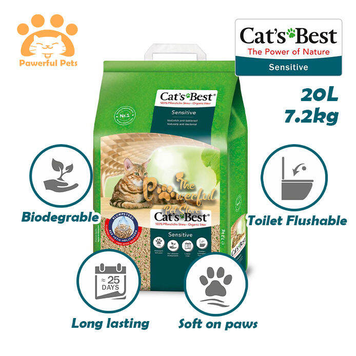 Cat's Best Sensitive Natural Fibre Wood Cat Litter Clumping