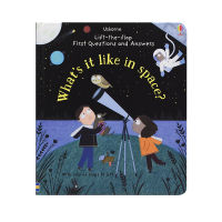 Usborne original English first q&amp;a what It like in space what does space look like? Childrens initial questions and answers flipping through books