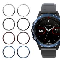 กระเปาะเหล็กไร้สนิมตกแต่งสำหรับ Garmin Fenix 5/5 Plus ป้องกันรอยขีดข่วนฝาครอบกรอบป้องกัน