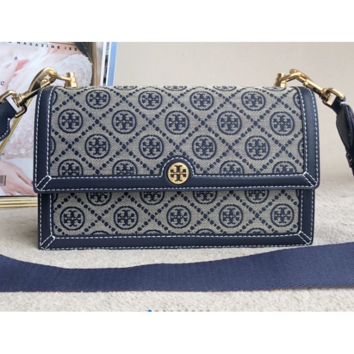 TORY BURCH T MONOGRAM JACQUARD SHOULDER BAG 81863