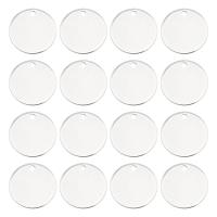 60Pcs 304 Stainless Steel Flat Round Blank Stamping Tag Pendants Charms Diameter 15mm for Jewelry Making Stainless Steel Color