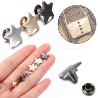 10Sets Flat Stars Rivets Leather Studs Craft DIY for Clothing Bag Shoes Screw Studs And Spikes For Clothes Garment Accessories