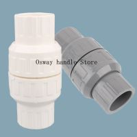 1pc 20/25/32/40/50mm PVC Check Valve Water Pipe One Way No-Return Valve Aquarium Fish Tank Garden Irrigation Pipe Joints