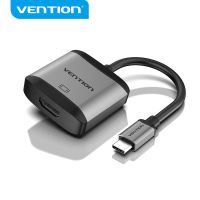 [LUNA electronic accessories] Vention Type C ไปยังหัวแปลงสัญญาณ HDMI USB-C ตัวแปลง VGA 4K ธันเดอร์โบลต์3แท่นสำหรับ MacBook Huawei Mate 30 Pro USB