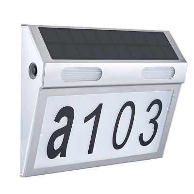 Solar House Number Light, Door Numbers LED Lights Outdoor with IP65 Waterproof Material with 3 Lighting Modes