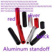 5-10pcs/lot M2 m2.5 m3 m4 m5 red black sliver round aluminum standoff Column rods Round Aluminum Spacer for RC multirotors