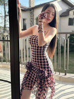HotSweet และน่ารักชุดใหม่สีชมพู Rose ริบบิ้นผู้หญิงชุดสาวร้อน Chest Wrap มินิฤดูร้อนชุดปาร์ตี้คลับเสื้อผ้าผู้หญิง