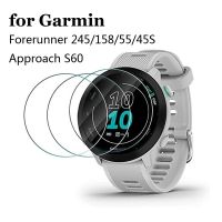 （Bar watchband） ปกป้องหน้าจอสำหรับสมาร์ทวอท์ช3ชิ้น Garmin ผู้บุกเบิก245เพลง158 55 45S เข้าใกล้ S60ฟิล์มป้องกันกระจกเทมเปอร์