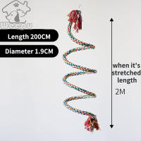 นกแก้วเกลียวเชือกฝ้ายคอนปีนเขายืนของเล่นกรงนกอุปกรณ์เสริมสำหรับ Lovebirds นกแก้ว