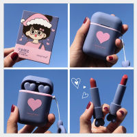 【ZNBY】Double Tube หูฟังลิปสติก Heart-Beating Matte Charm สีลิปสติก Non-Stick ถ้วยกันน้ำลิปสติกแต่งหน้า