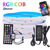 【LZ】♞♟  12v rgb cob levou luz de tira bluetooth-compatível 44key 24key kit de alimentação de controle remoto 840led/m de alta densidade flex levou fita decoração