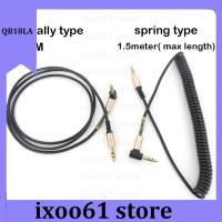 ixoo61 store 3pole 1M stereo 3.5mm Male to male Jack AUX Audio spring extend connector Cable 90 Degree Right Angle Speaker for PC Headphone