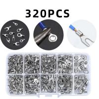 2.8/4.8/6.3mm Wire Connector Cable Terminal Clamp Terminal Connector 135-1050pcs Electrical U/O Shaped Splice Terminals Electrical Connectors