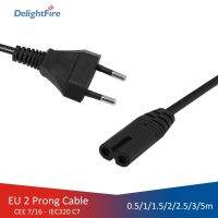 EU Power CABLE EXTENSION 2 PRONG CABLE สายไฟแบน IEC320 C7 รูปที่ 8 ขยายสายสำหรับแล็ปท็อป Samsung LG TV PS 4 Xbox One-nxfnxfnxghnxgb