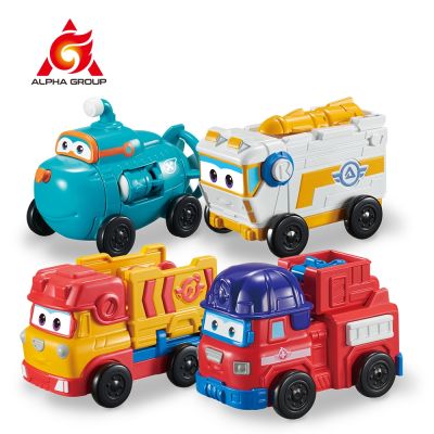 Super Wings 4 Mini Team Vehicles Action Figures Robot Transforming Bots Transformation Toys Rover Sparky Remi Willy For Kid Gift
