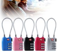 Steel Wire Case And Bag Small Padlock Luggage Combination Lock Small 3 Bit Combination Lock TSA Customs Lock Backpack Zipper Combination Lock