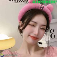 ♘❒ ANEMONE Retro Korean Style Headwear Sweet Female Hairbands Kirby Headband Winter Headband Plush Headband Wash Face Cute Sponge Thick Wide Hair Hoop/Multicolor