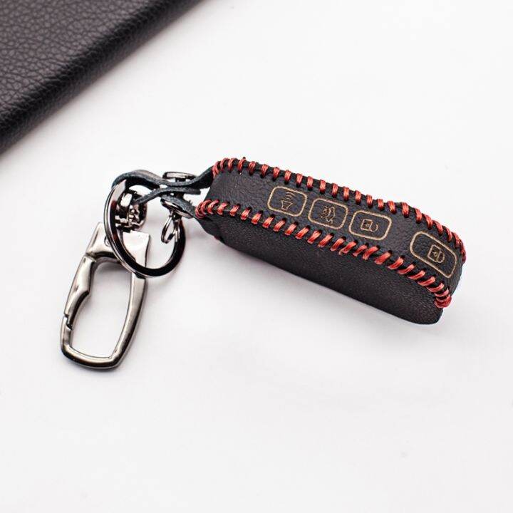 ๑-for-kia-sportage-r-stinger-ceed-cd-sorento-cerato-forte-2017-2018-2019-4-buttons-flip-100-leather-car-key-case-keychain-cover