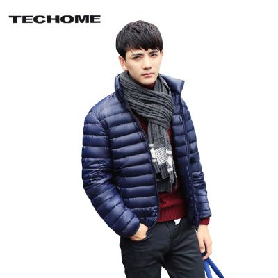 ZZOOI New Autumn Men Winter Duck Down Coat Ultra Light Thin plus size 3XL Winter Jacket For Men Fashion mens Outerwear coat