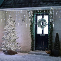 Christmas Festoon LED Icicle Fairy Curtain Light 5-20M Waterfall House New Year Halloween Garden Patio Decoration 8 Modes