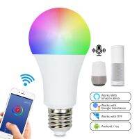 1/2 / 4Pcs WiFi หลอดไฟ LED อัจฉริยะ 9W E27 RGB RGBCW หรี่แสงได้ Magic Bulb Alexa Google Home Alice Christmas Decoration☻