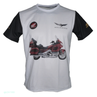 New！Honda 2023！GoldWING MAROON GL1800 2007 Printed Short Sleeve T-shirt High quality products （Freeprinting of names）