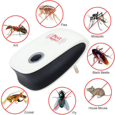 Ultrasonic Electronic Repellent ควบคุมไล่ศัตรูพืชปลั๊กใช้งานในร่มที่ดีที่สุดตัวควบคุมสัตว์รบกวน To แมลงเม้าส์มดยุงแมงมุมหนูและแมลงสาบ