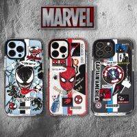 ?ส่งจากไท?เคสไอโฟน 14 pro max plus 13 SpiderMan venom Captain America โปร่งใส เคส 12 Xr case