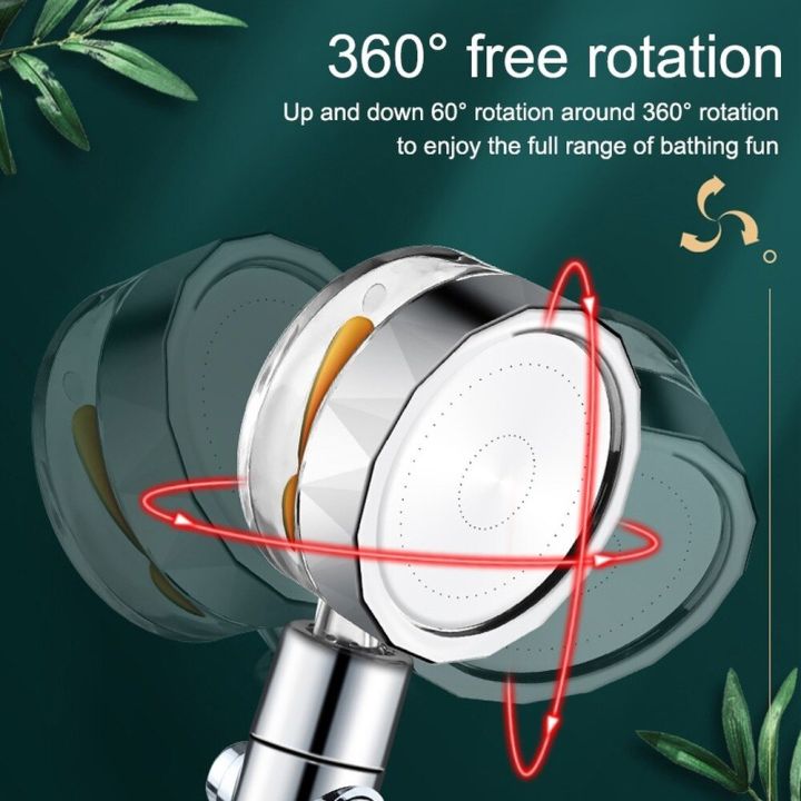 2021-shower-head-water-saving-flow-360-degrees-rotating-with-small-fan-abs-rain-high-pressure-spray-nozzle-bathroom-accessories-by-hs2023