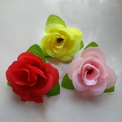 ◐۩ 50PCS/lot 8CM Silk Small Rose Decorative Flower Artificial Flowers for Party holding a wedding decoration DIY gift box material