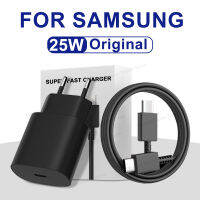 Asal 25W Penyesuai Kuasa Pengecas Super Cepat untuk Samsung กาลาซี S21 S22 S20 FE USB Jenis C Kabel Nota 20 A52 A71 Cepat Mengecas