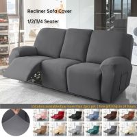 Sofa Recliner โพลีเอสเตอร์1/2/3/4ที่นั่งสำหรับเด็กชายขี้เกียจพักผ่อนปกเก้าอี้ยืดหยุ่นโซฟาป้องกันเลานจ์สัตว์เลี้ยงที่บ้านป้องกันรอยขีดข่วน