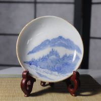 Antique plate Blue and White Porcelain จานลายครามโบราณ