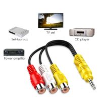 3.5MM To 3 RCA Cable Video Component AV Adapter Cable For TCL TV 3.5mm To RCA Red White And Yellow Female Video Cable TV Set