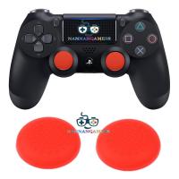 Silicone Dotted Convex Thumb Grip Caps Joystick Thumbstick For PS4 PS3 Xbox ONE Xbox 360 Wii U Controller - Red ซิลิโคนอนาล็อก [จุกยาง] แบบทรงนูน สีแดง