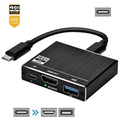 2023 Best Thunderbolt 3 USB C HUB USB 3.1 to HDMI  USB Type C 100W Charging Port USB 3.0 HUB Adapter for MacBook Pro Samsung S9