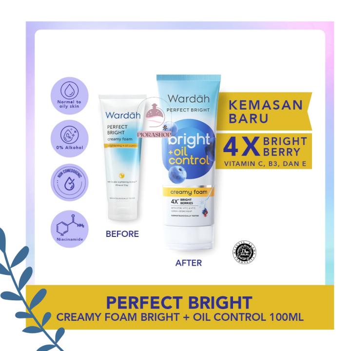 [NEW] Wardah Perfect Bright Creamy Foam Bright + Oil Control Sabun