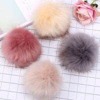 15cm Hair Ball Imitation Foxes Fur Pompom Fashion Fake Hair Ball Pom for Women Skullie Beanies Cap DIY Knitted Hat Accessories