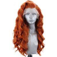 Charisma 26 Inches Long Wavy Hair Synthetic Wigs for Women Lace Front Wig Heat Resistant Wigs Half Hand Tied ของขวัญ ของขวัญ