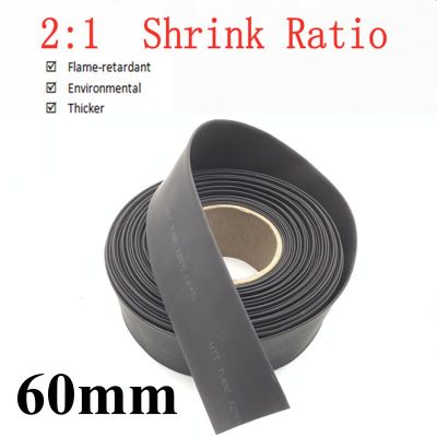 1Meter Dia 60mm Heat Shrinking Tube 2:1 Shrinkage Ratio Polyolefin Insulated Wrap Wire Kit Electronic Line Repair Cable Sleeve Cable Management