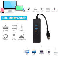 USB 3.0ถึง RJ45การ์ดเครือข่าย USB HUB 3พอร์ต Ethernet Lan Adapter 10100Mbps สำหรับ PC แล็ปท็อป Windows XP 7 8