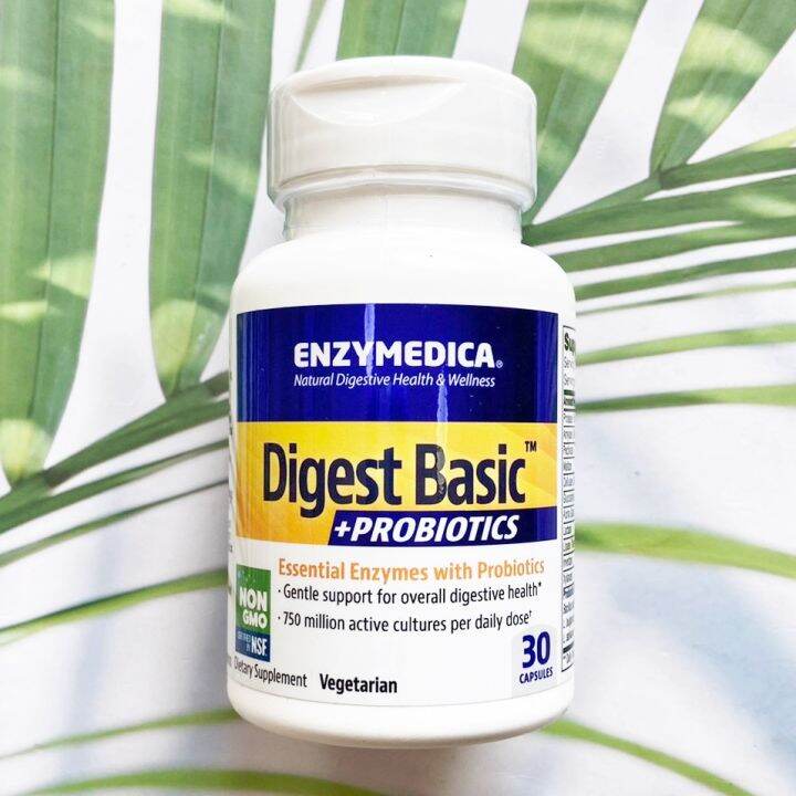 เอนไซม์ย่อยอาหาร + โปรไบโอติก Digest Basic + Probiotics 30 Capsules ...