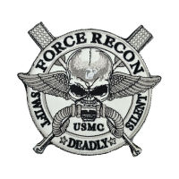 US Marines เย็บปักถักร้อย MagicHook &amp; Loop Patches USMC Badge Armband Tactics กองทัพทหารบทบุคลิกภาพสติกเกอร์ตกแต่ง