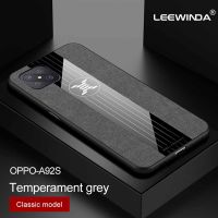 LEEWINDA เคสโทรศัพท์ OPPO A92S,สำหรับ OPPO Reno 4Z เคสสามต่อสู้ผ้ารูปแบบเกราะขอบนิ่มกันกระแทกฝาหลัง