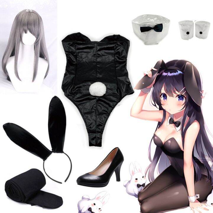 Mai Sakurajima Bunny Outfit Cosplay Black Bunny Cosplay Costume - Anime ...