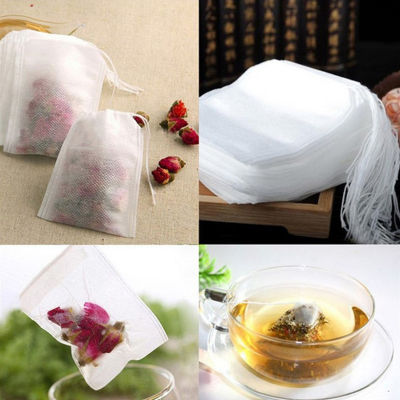 Fuchun ถุงชาแบบใช้แล้วทิ้ง,100ชิ้น/ล็อตถุงชาไม่มีกลิ่นพร้อมตัวกรองซีลรักษาสาย