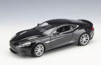 รถแข่งของเล่นของเล่นกีฬา Aston Martin Vanquish Black Diecast รุ่นใหม่ในกล่อง