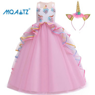 Đầm công chúa ren dài không tay MQATZ DJS009 hoạ tiết hoa nơ dễ thương cho bé gái dự tiệc, sinh nhật - INTL thumbnail